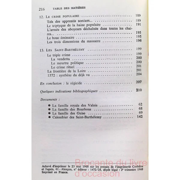 Tocsin pour un massacre. La saison des Saint-Barthélémy.