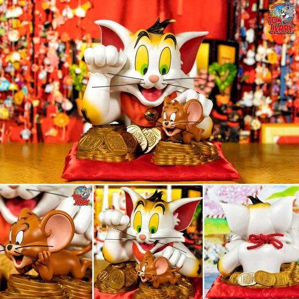 TOM & JERRY Buste Tom and Jerry Maneki-Neko SOAP Studio