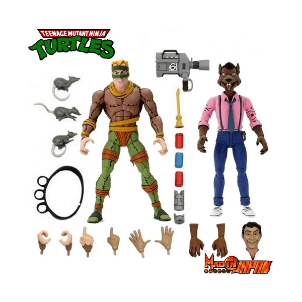 TORTUES NINJA figurines Rat King & Vernon Neca