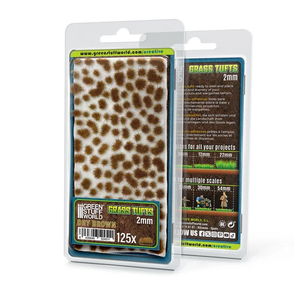 Touffes d'herbe - Tuft 2 mm - Brun Sec