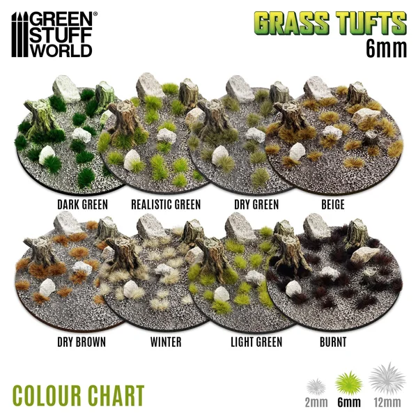 Touffes d'herbe - Tuft 6 mm - Brun Sec
