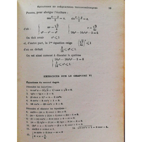 Trigonométrie Et Mécanique-