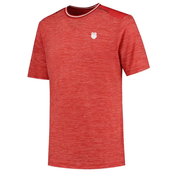 T-Shirt K-Swiss Hypercourt Tee Melange Rouge
