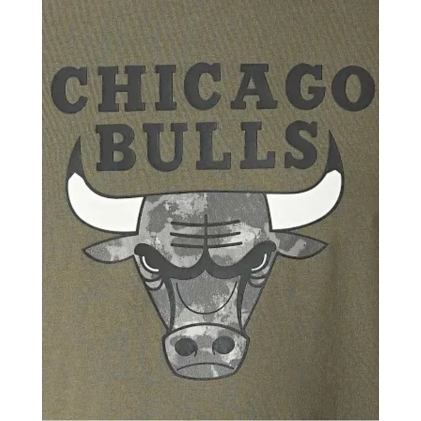 T-Shirt New era Chicago Bulls Vert Kaki