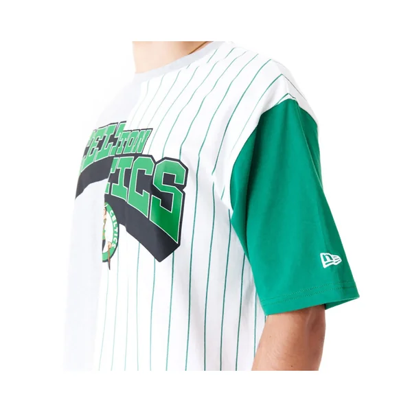 T-Shirt New era Oversized NBA Half Pinstripe Boston Celtics