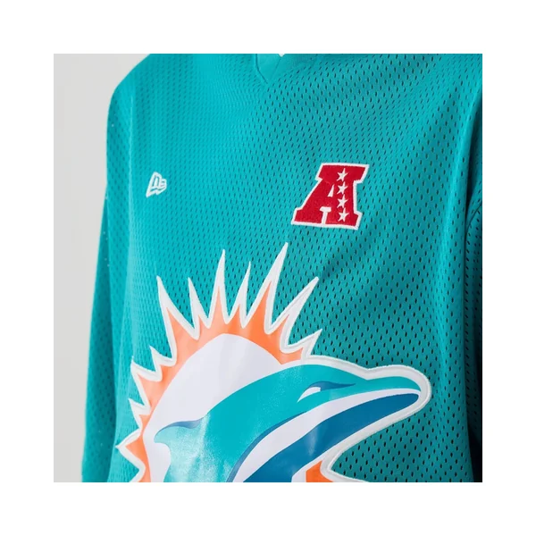 T-shirt Oversize en Mesh Miami Dolphins NFL Turquoise