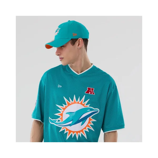 T-shirt Oversize en Mesh Miami Dolphins NFL Turquoise