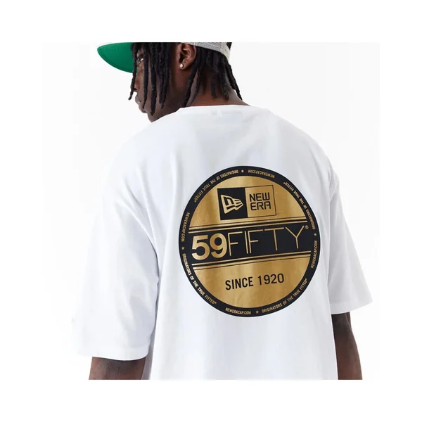 T-shirt Oversize New Era Sticker Blanc