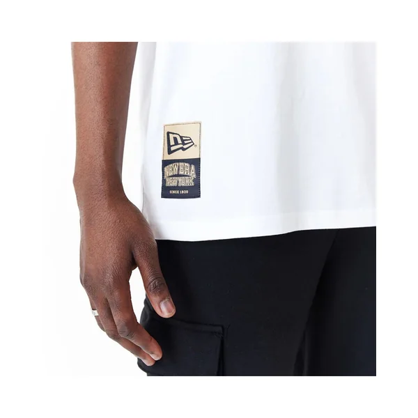 T-shirt Oversize New Era Sticker Blanc