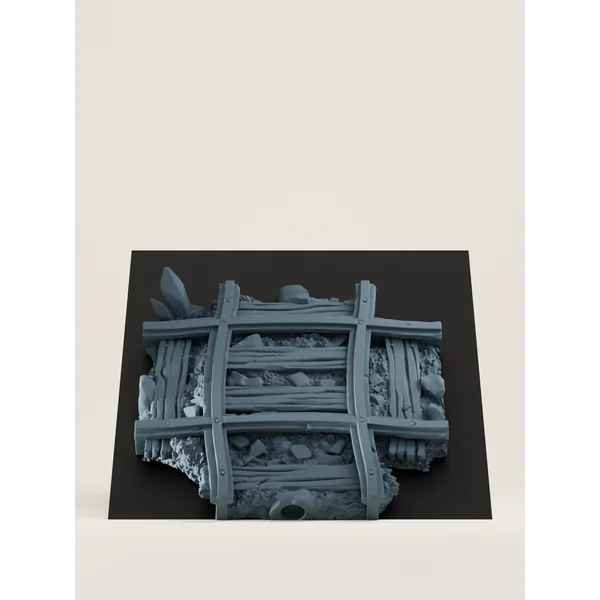 Tuiles Rails et chariots modulaires de mine