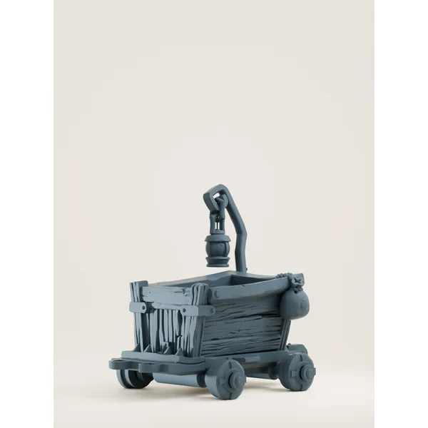 Tuiles Rails et chariots modulaires de mine