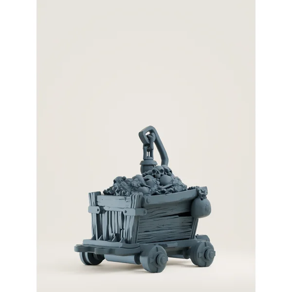 Tuiles Rails et chariots modulaires de mine