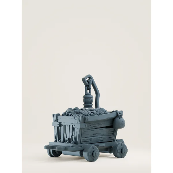 Tuiles Rails et chariots modulaires de mine