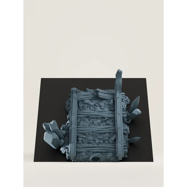 Tuiles Rails et chariots modulaires de mine