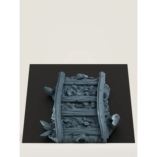 Tuiles Rails et chariots modulaires de mine