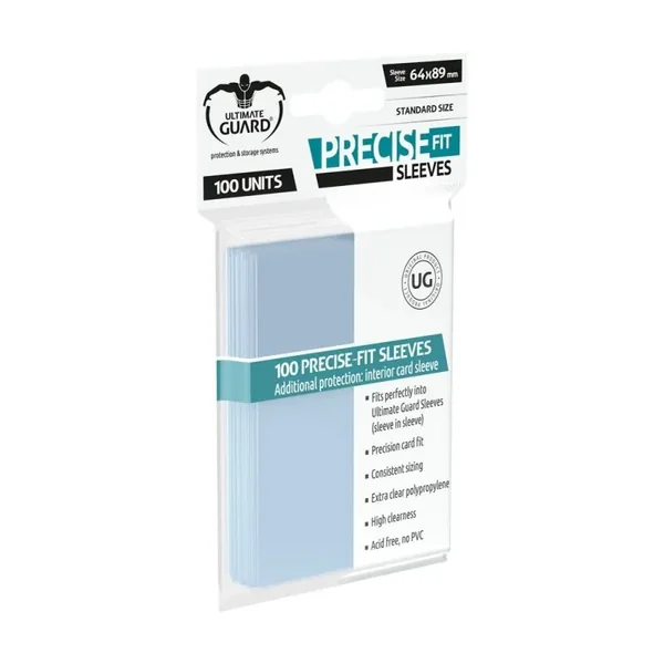 Ultimate Guard 100 pochettes Precise-Fit Sleeves taille standard Transparent