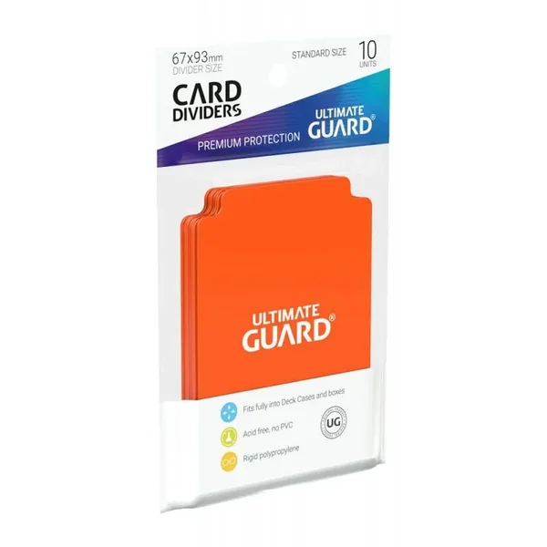 Ultimate Guard 10 intercalaires pour cartes Card Dividers taille standard Orange
