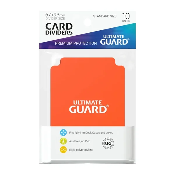Ultimate Guard 10 intercalaires pour cartes Card Dividers taille standard Orange
