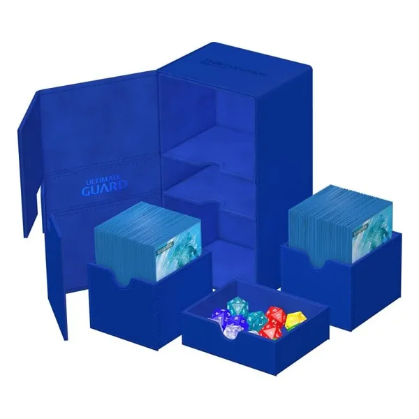 Ultimate Guard Twin Flip`n`Tray 200+ XenoSkin Monocolor Bleu