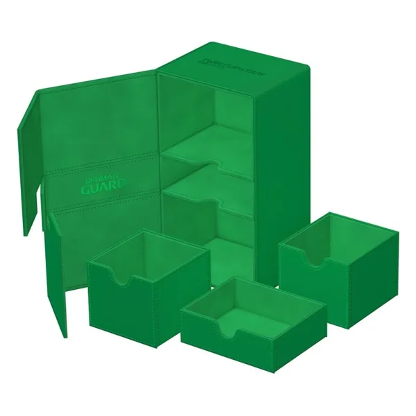 Ultimate Guard Twin Flip`n`Tray 200+ XenoSkin Monocolor Vert
