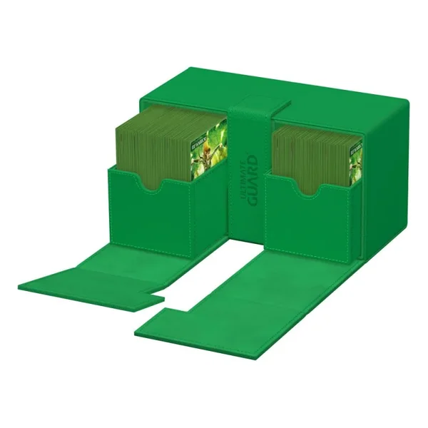 Ultimate Guard Twin Flip`n`Tray 200+ XenoSkin Monocolor Vert