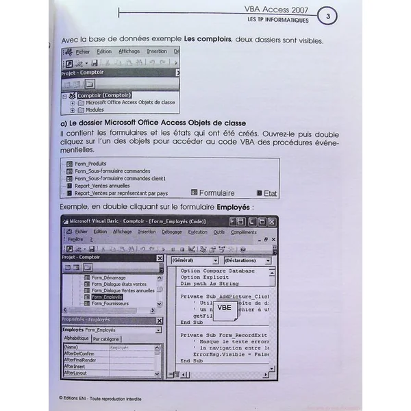 VBA Access 2007 - Entra^inez-vous à créer des applications professionnelles