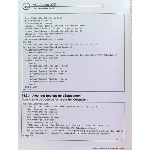 VBA Access 2007 - Entra^inez-vous à créer des applications professionnelles