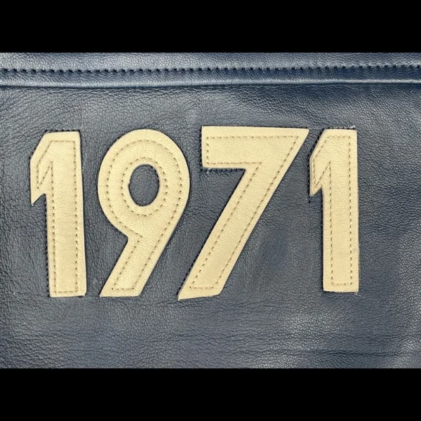 Veste Cuir Steve McQueen 24H Du Mans Scott Bleu - Homme
