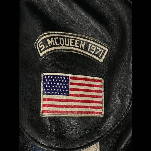 Veste Cuir Steve McQueen 24H Du Mans Scott Noir - Homme