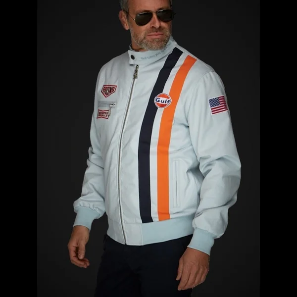 Veste Gulf Michael Delaney / Steve McQueen Roadmaster Bleu Gulf - homme