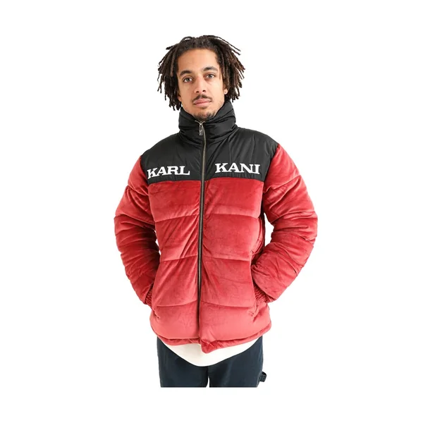 VESTE Karl Kani RETRO VELVET BLOCK PUFFER