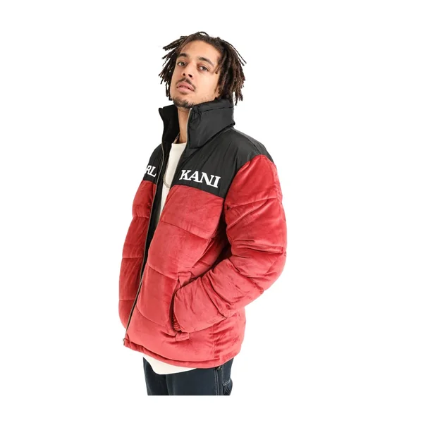 VESTE Karl Kani RETRO VELVET BLOCK PUFFER