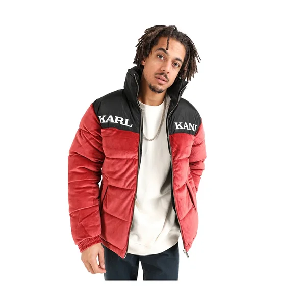 VESTE Karl Kani RETRO VELVET BLOCK PUFFER