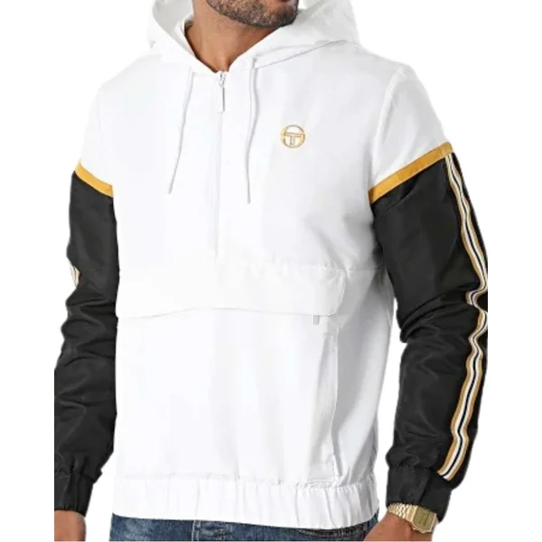 Veste à Capuche Zippé Sergio Tacchini Nion Blanc