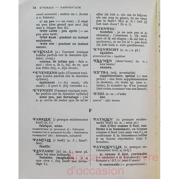 Vocabulaire de base du néerlandais