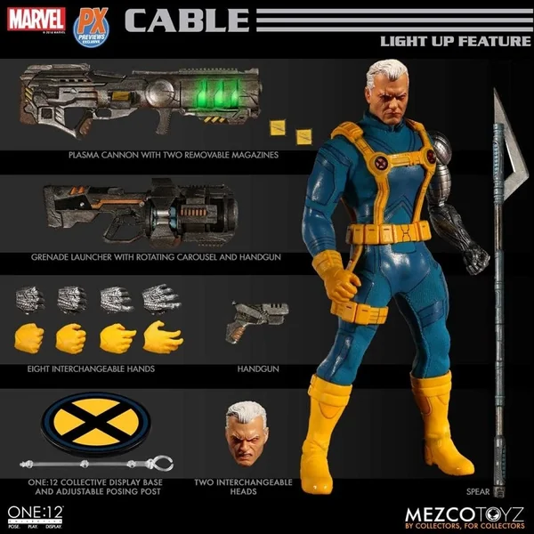X-MEN Figurine Cable Features One:12 Collective Mezco Toyz